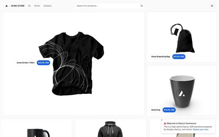 Next.js Commerce — Storefront