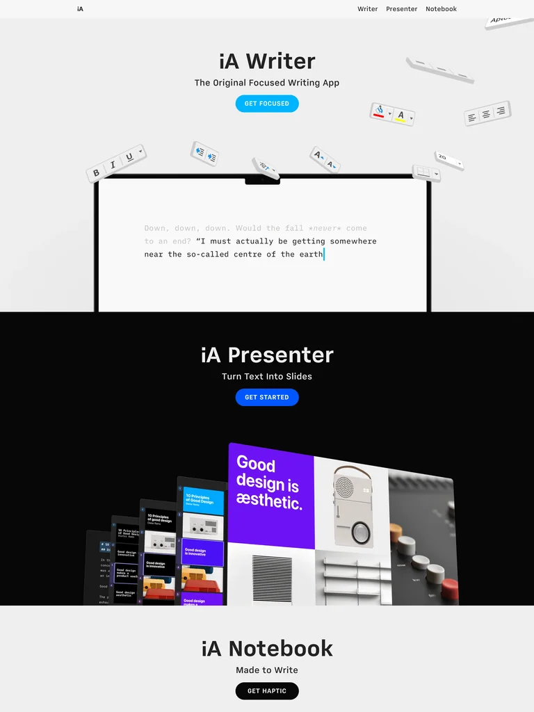 iA — Swiss Product Suite