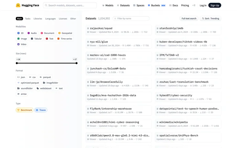 Hugging Face — Dataset library