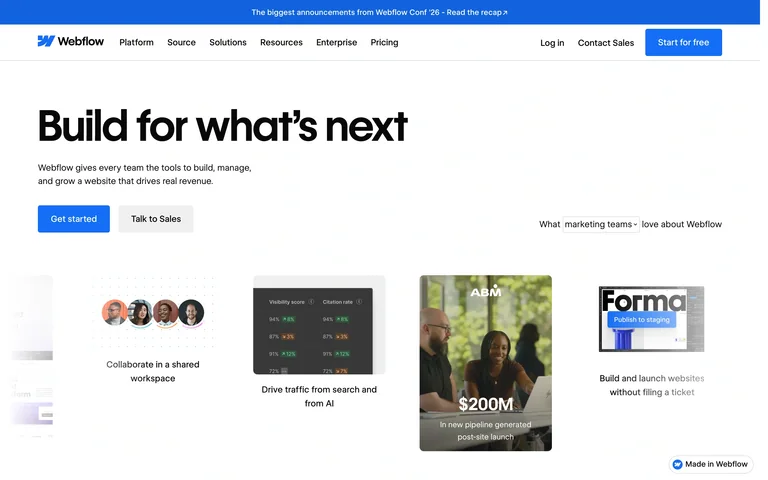 Webflow — design reference