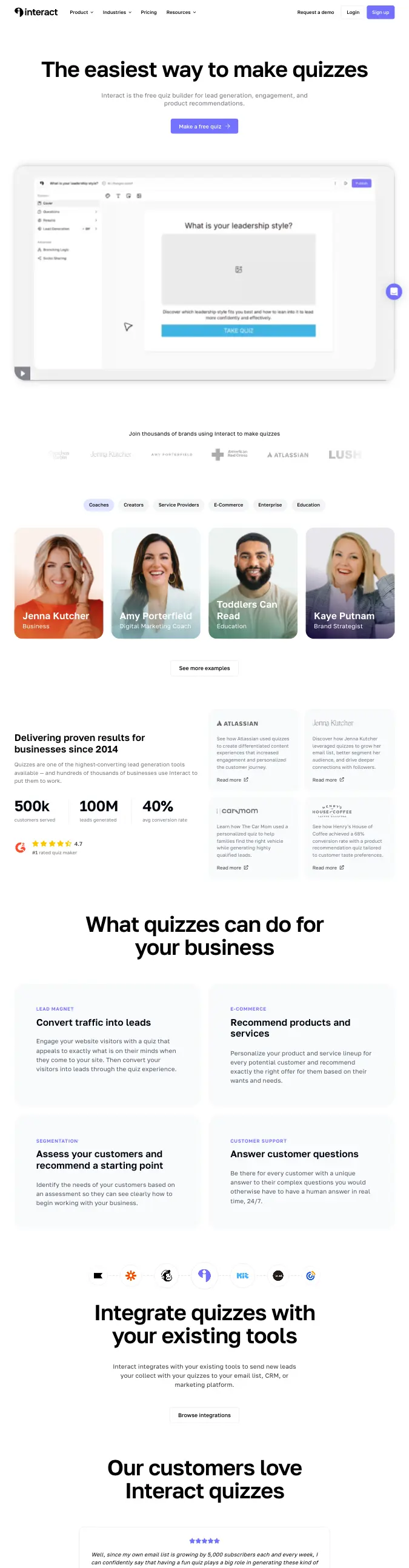 Interact — Lead-Gen Quiz preview