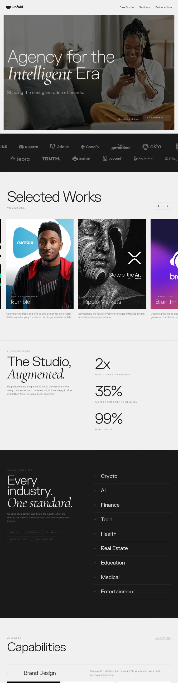 Unfold — Editorial Agency Grid preview