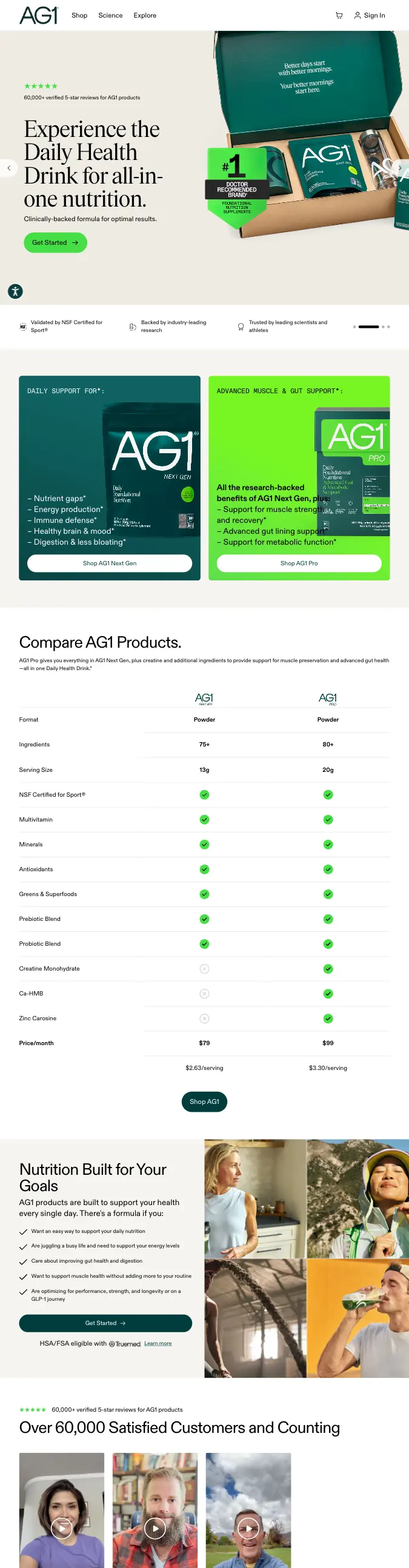 AG1 — Long-Form Science Sales preview