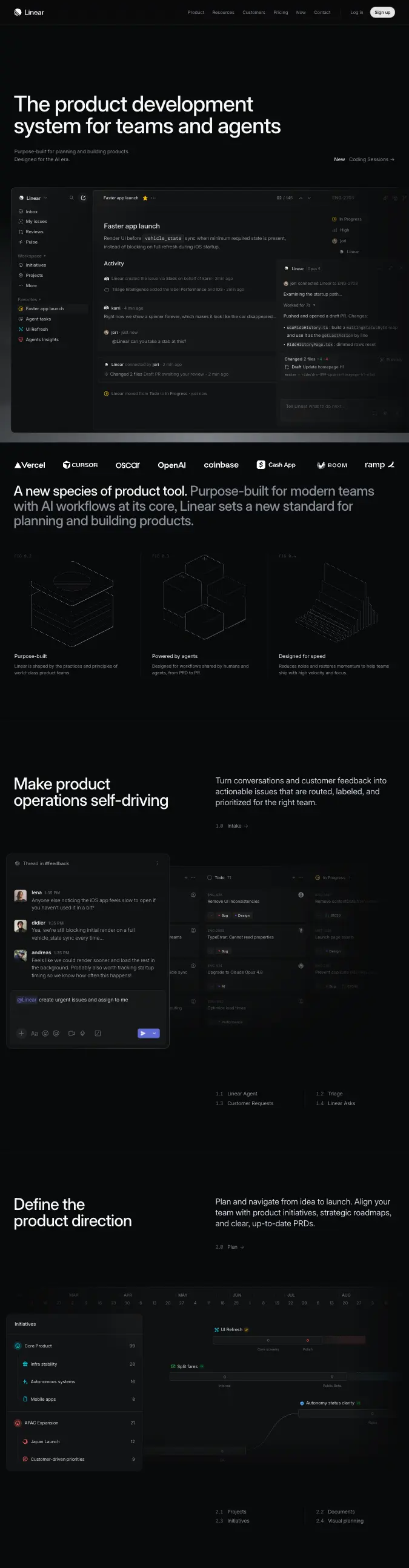Linear — Dark Gradient SaaS preview