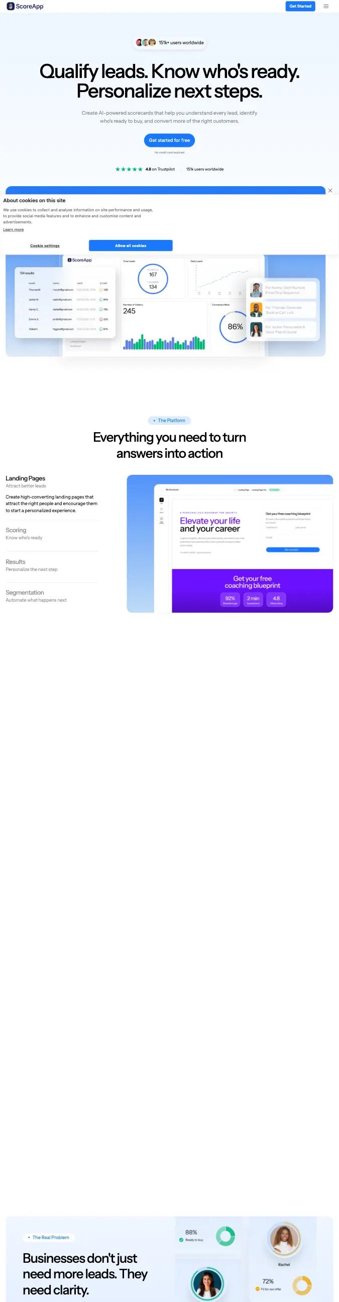 ScoreApp — Scorecard Quiz preview
