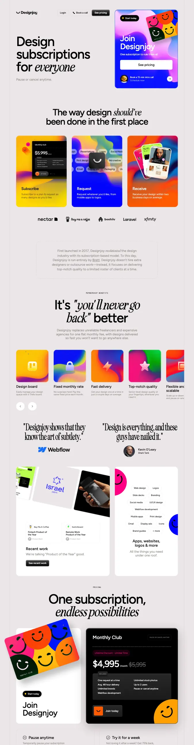 Designjoy — Bold Gradient Subscription preview