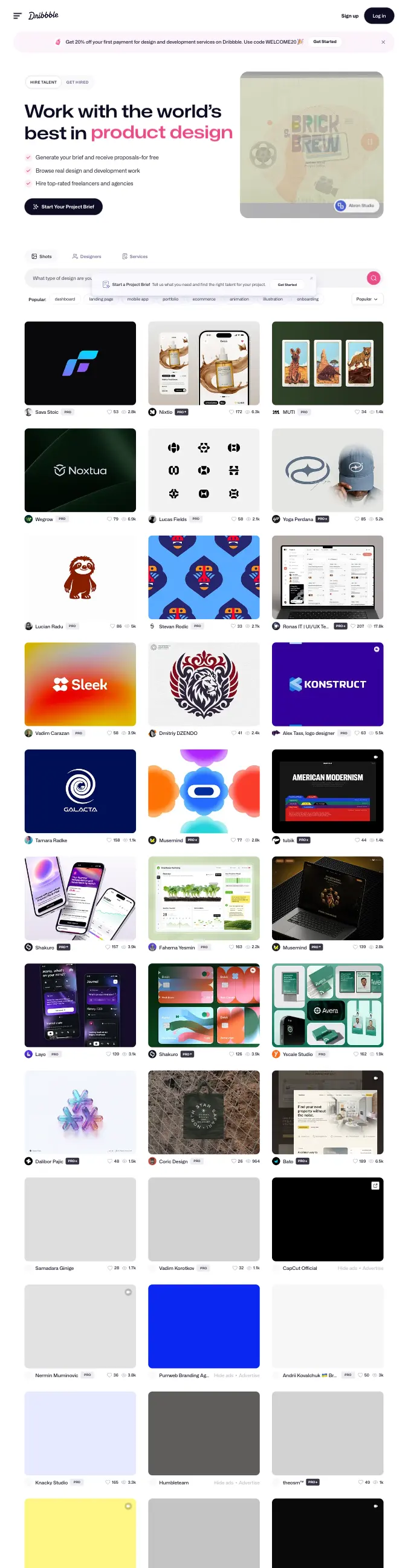 Dribbble preview