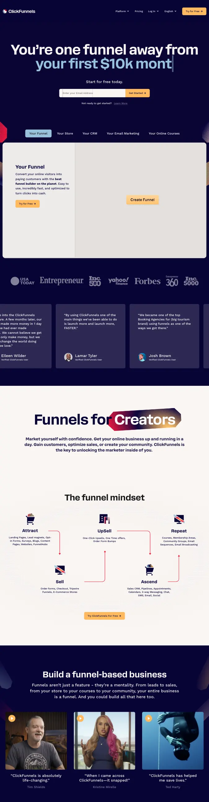 ClickFunnels — VSL / Opt-in Funnel preview