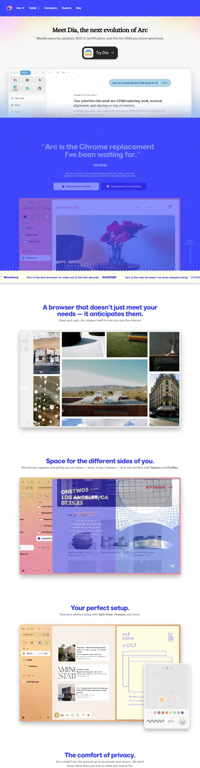 Arc — Soft Pastel Startup preview